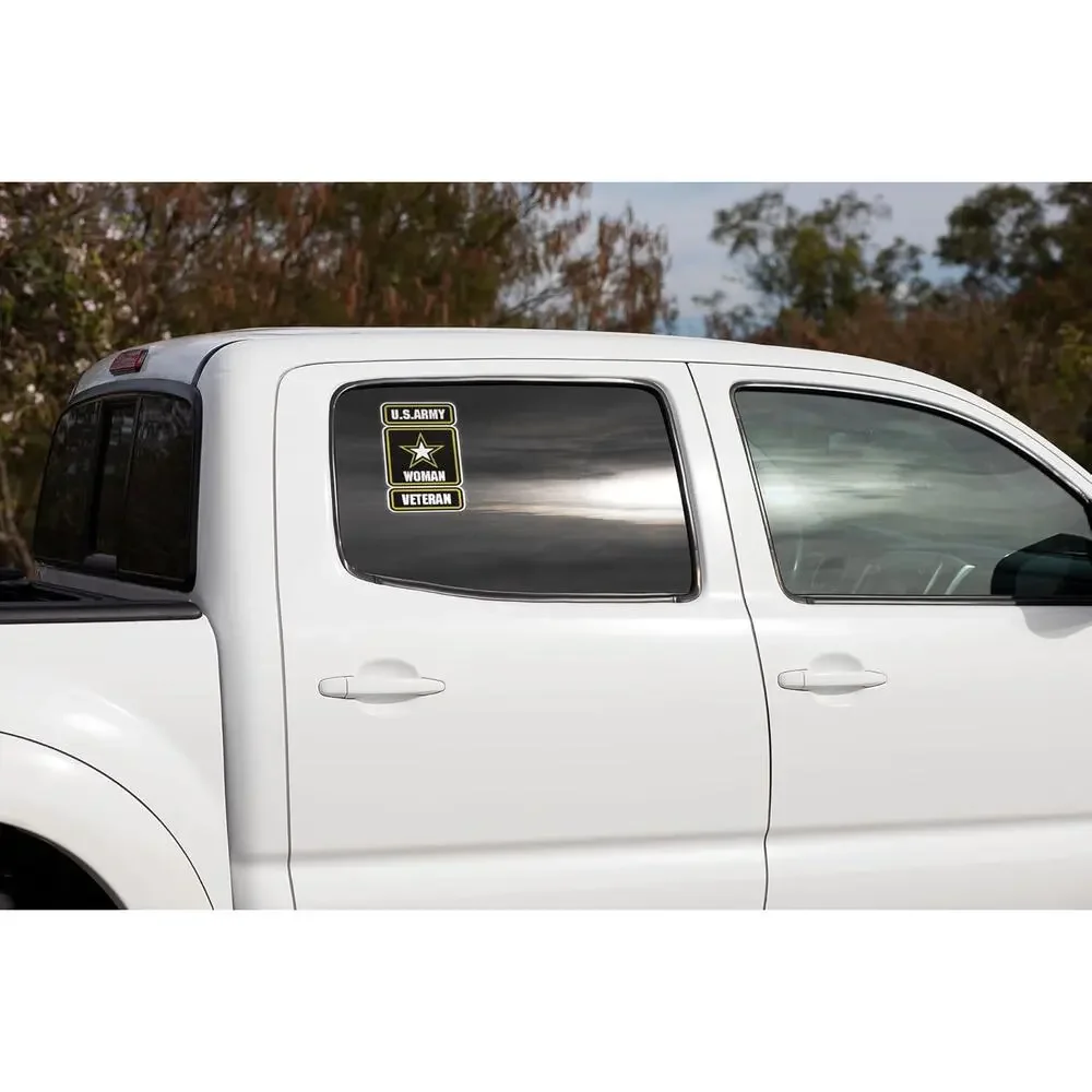 Proud Woman Veteran Military Star Vinyl Sticker Car Truck Window Decal